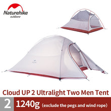 Load image into Gallery viewer, Naturehike White Tent + Free Mat