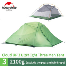 Load image into Gallery viewer, Naturehike White Tent + Free Mat
